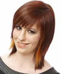 Casual Medium Straight Hairstyle - click to view hairstyle information