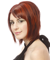 Casual Medium Straight Hairstyle - click to view hairstyle information