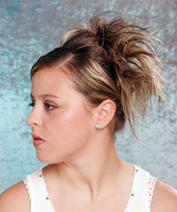 Formal Updo Long Straight Hairstyle - click to view hairstyle information