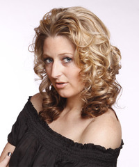 Formal Long Curly Hairstyle - click to view hairstyle information