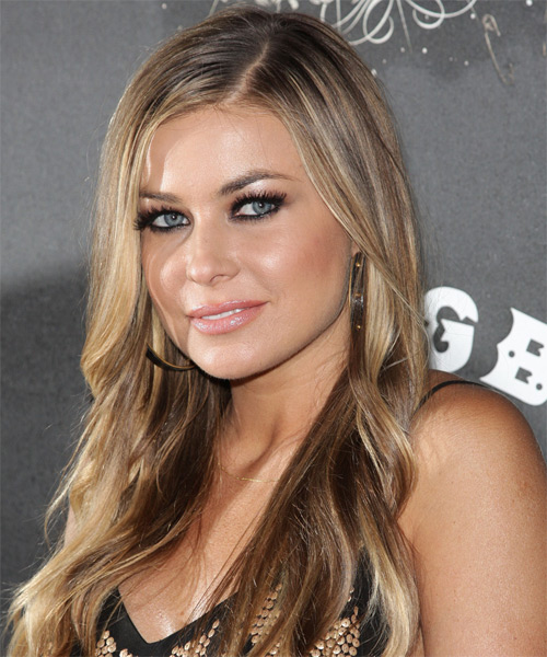 Carmen Electra Long Straight Casual Hairstyle - Dark Ash Blonde Hair