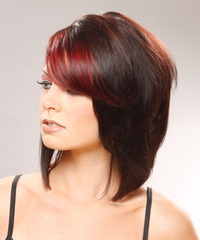 Casual Medium Straight Hairstyle - click to view hairstyle information