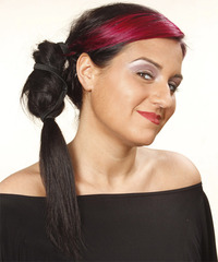 Casual Updo Long Curly Hairstyle - click to view hairstyle information