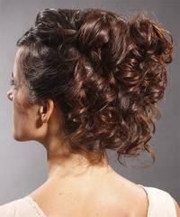 Formal Updo Long Curly Hairstyle - click to view hairstyle information