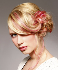 Formal Updo Long Curly Hairstyle - click to view hairstyle information