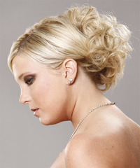 Formal Updo Long Curly Hairstyle - click to view hairstyle information