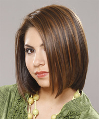 Casual Medium Straight Hairstyle - click to view hairstyle information