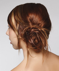 Casual Updo Long Straight Hairstyle - click to view hairstyle information