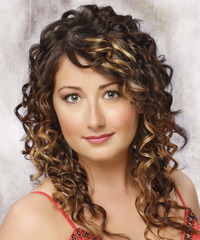 Formal Long Curly Hairstyle - click to view hairstyle information