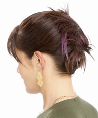 Casual Updo Long Straight Hairstyle - click to view hairstyle information