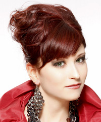 Formal Updo Long Curly Hairstyle - click to view hairstyle information