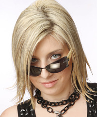 Casual Medium Straight Hairstyle - click to view hairstyle information