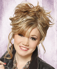 Casual Updo Long Curly Hairstyle - click to view hairstyle information