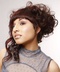 Formal Updo Long Curly Hairstyle - click to view hairstyle information