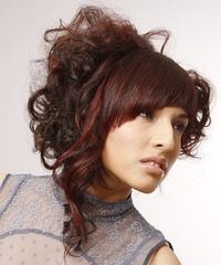 Formal Updo Long Curly Hairstyle - click to view hairstyle information