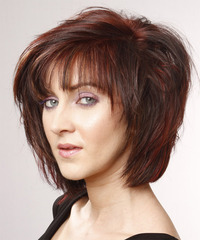 Casual Medium Straight Hairstyle - click to view hairstyle information