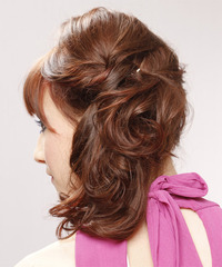 Formal Updo Long Curly Hairstyle - click to view hairstyle information