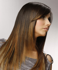 Formal Long Straight Hairstyle - click to view hairstyle information