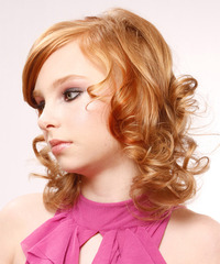 Formal Medium Curly Hairstyle - click to view hairstyle information
