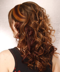 Formal Half Up Long Curly Hairstyle - click to view hairstyle information