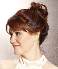 Casual Updo Long Straight Hairstyle - click to view hairstyle information