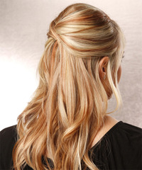 Casual Half Up Long Straight Hairstyle - click to view hairstyle information