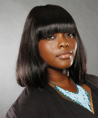 Casual Medium Straight Hairstyle - click to view hairstyle information