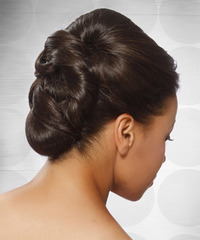 Formal Updo Long Straight Hairstyle - click to view hairstyle information
