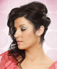 Formal Updo Long Curly Hairstyle - click to view hairstyle information