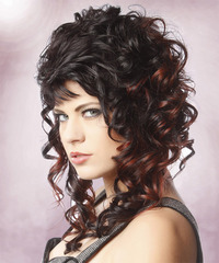 Formal Long Curly Hairstyle - click to view hairstyle information
