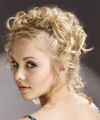Formal Updo Long Curly Hairstyle - click to view hairstyle information