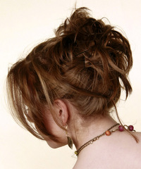 Formal Updo Long Straight Hairstyle - click to view hairstyle information