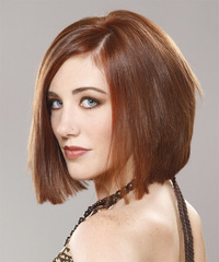 Casual Medium Straight Hairstyle - click to view hairstyle information