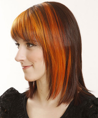 Casual Medium Straight Hairstyle - click to view hairstyle information