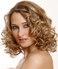 Formal Medium Curly Hairstyle - click to view hairstyle information