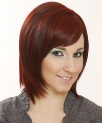 Formal Medium Straight Hairstyle - click to view hairstyle information