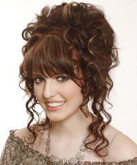 Formal Updo Long Curly Hairstyle - click to view hairstyle information