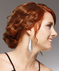 Formal Updo Medium Curly Hairstyle - click to view hairstyle information