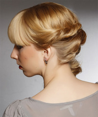 Formal Half Up Long Curly Hairstyle - click to view hairstyle information
