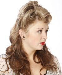 Formal Updo Long Curly Hairstyle - click to view hairstyle information