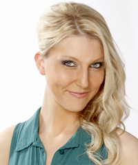 Formal Half Up Long Curly Hairstyle - click to view hairstyle information