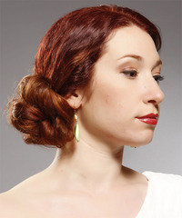 Formal Updo Long Curly Hairstyle - click to view hairstyle information