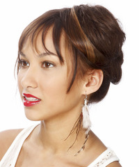 Formal Updo Long Straight Hairstyle - click to view hairstyle information