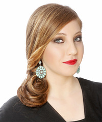 Formal Updo Long Curly Hairstyle - click to view hairstyle information