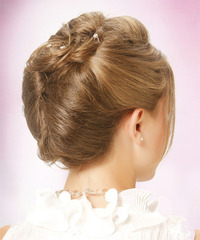 Formal Updo Long Straight Hairstyle - click to view hairstyle information