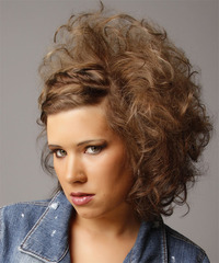Alternative Medium Curly Hairstyle - click to view hairstyle information