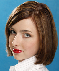 Casual Medium Straight Hairstyle - click to view hairstyle information