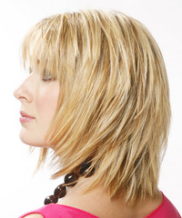 Casual Medium Straight Hairstyle - click to view hairstyle information