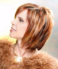 Formal Medium Straight Hairstyle - click to view hairstyle information