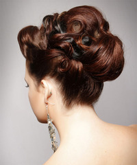 Formal Updo Long Straight Hairstyle - click to view hairstyle information